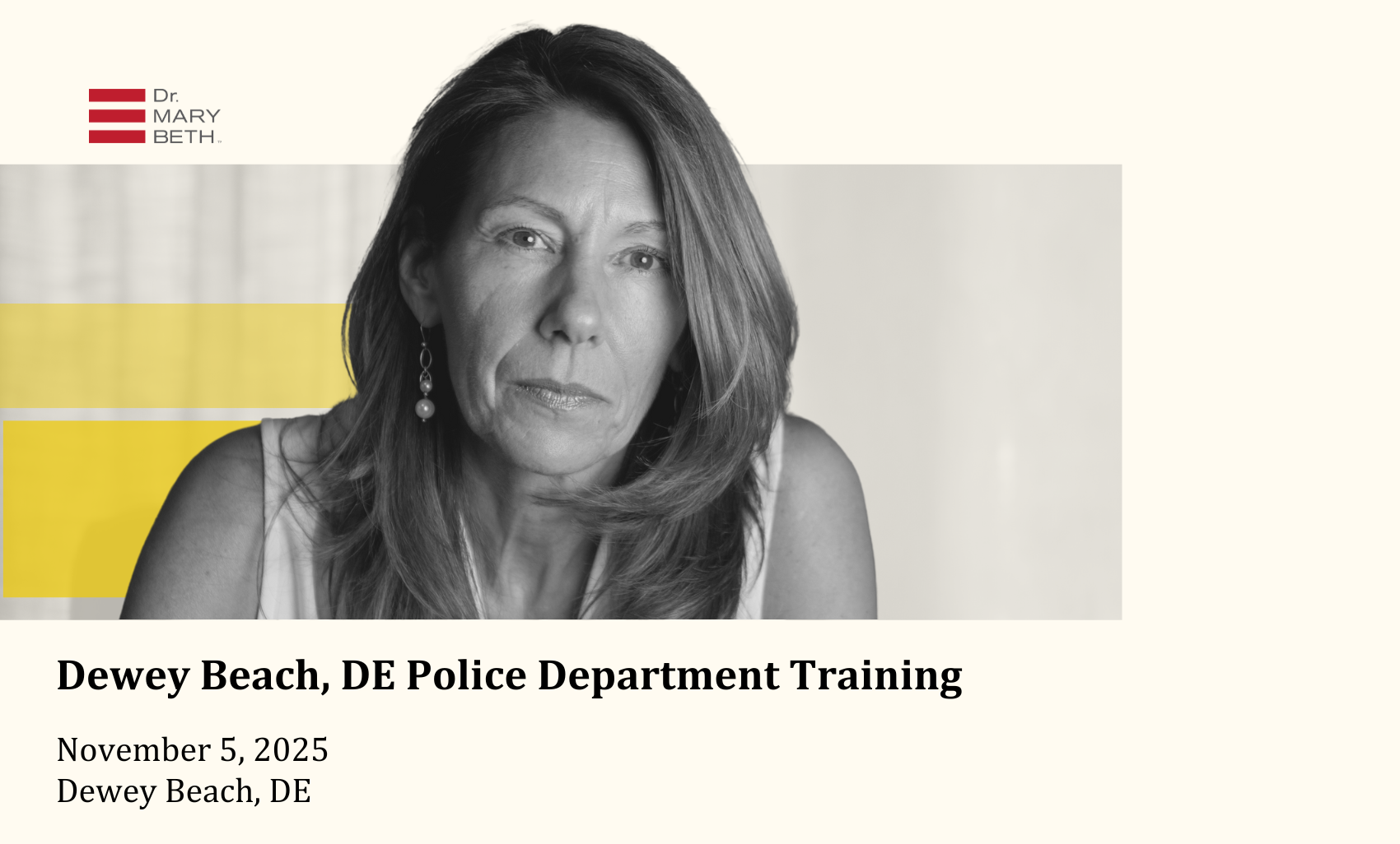 Dewey Beach DE Police Department Training by Dr. Mary Beth Wilkas Janke